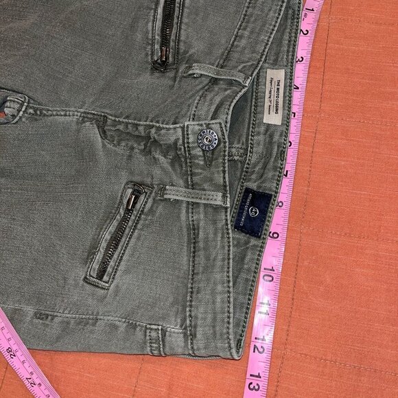 Adriano Goldschmied The Moto Legging Zipper Olive Green Jeans Size 24R 2 - Picture 5 of 9